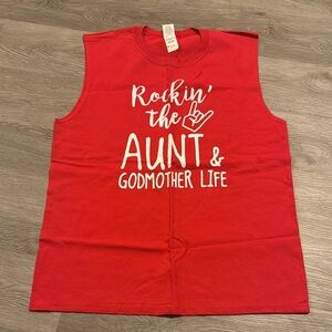 Red Sleeveless Kids Shirt